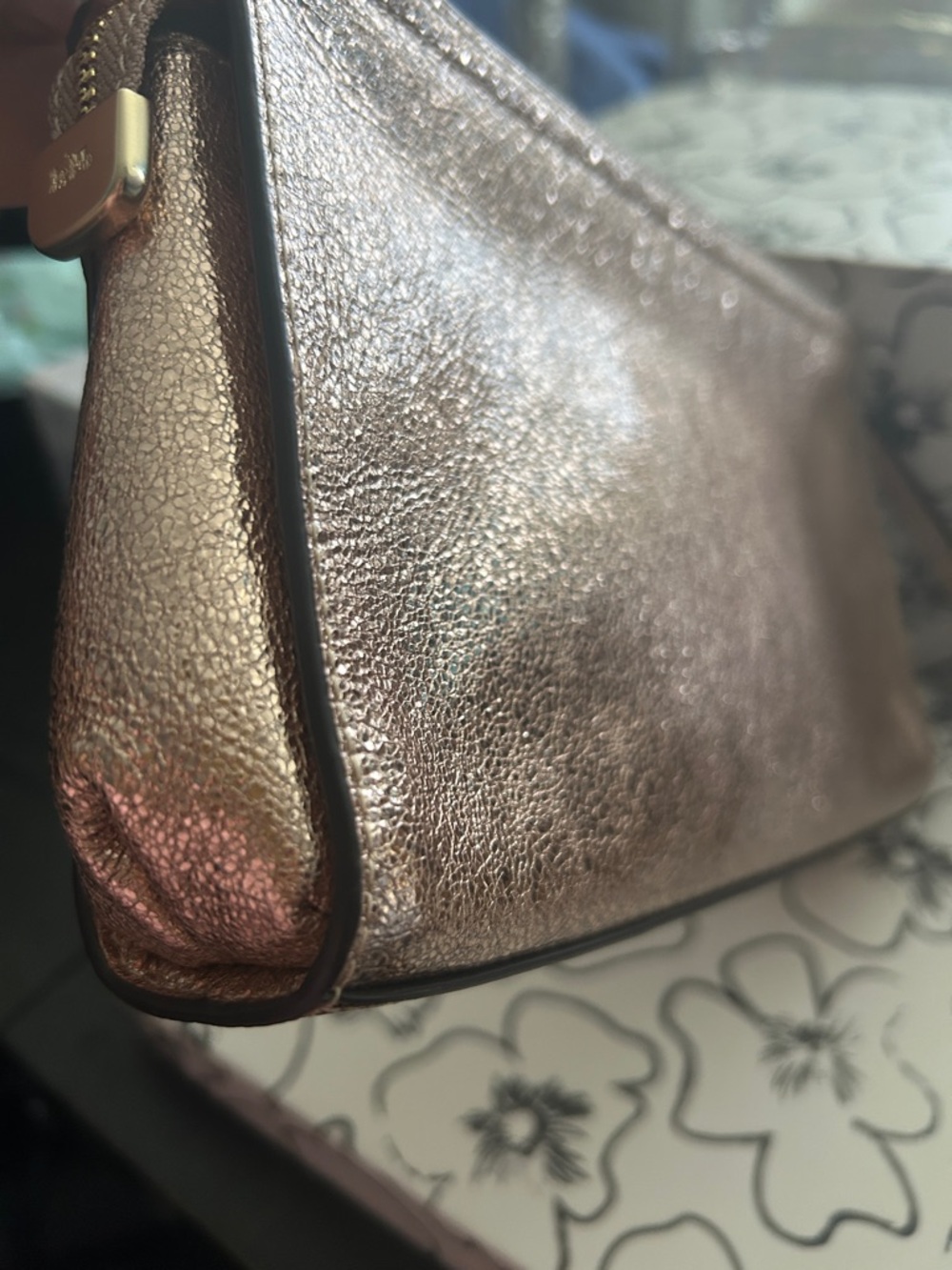Coach Flap Clutch in Rose Gold Crinkle
Metallic Glitter wristlet/clutch - Picture 5 of 13